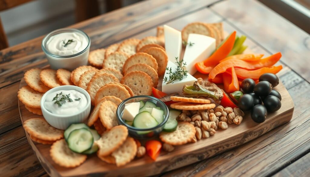 Low carb cracker snack plate ideas