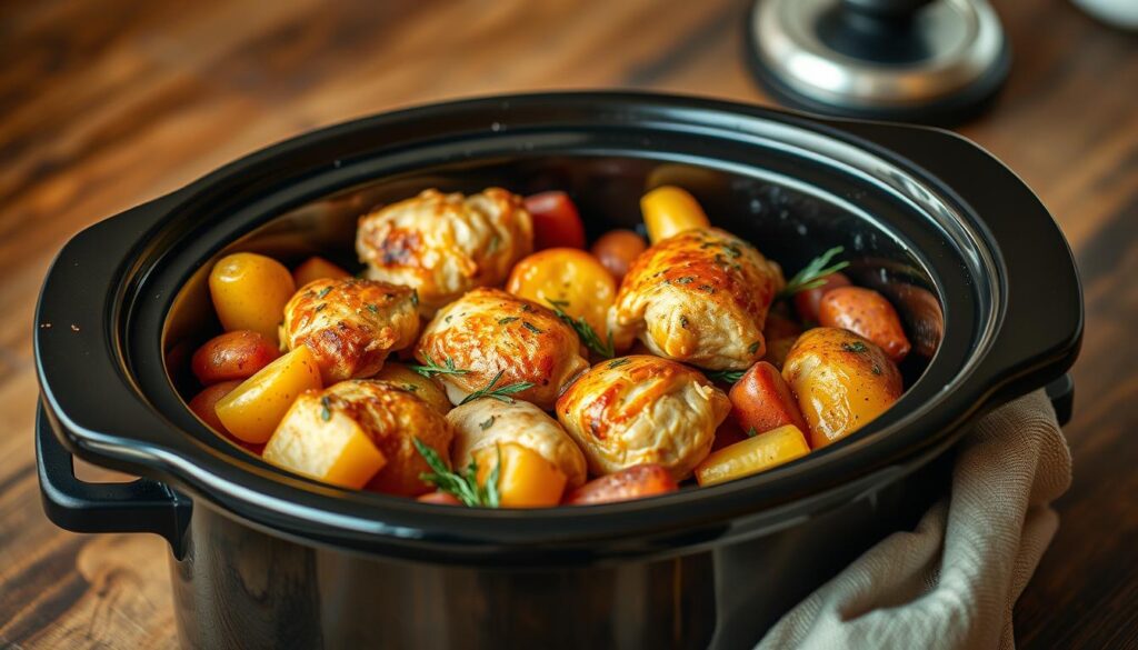 slow cooker chicken and potatoes